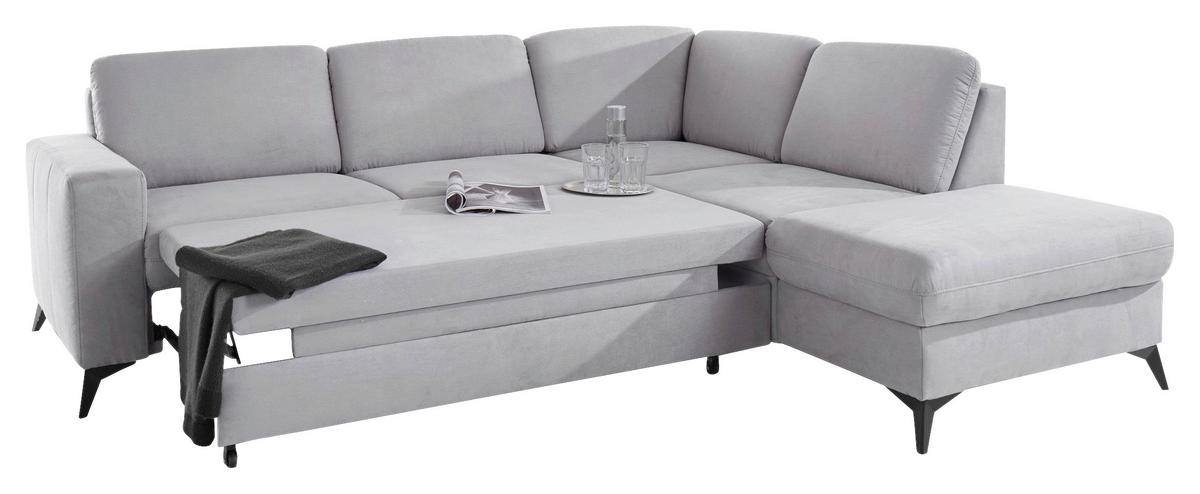 SEDACÍ SOUPRAVA LOLLAND - černá/světle šedá, Moderní, kov/textil (249/212cm)