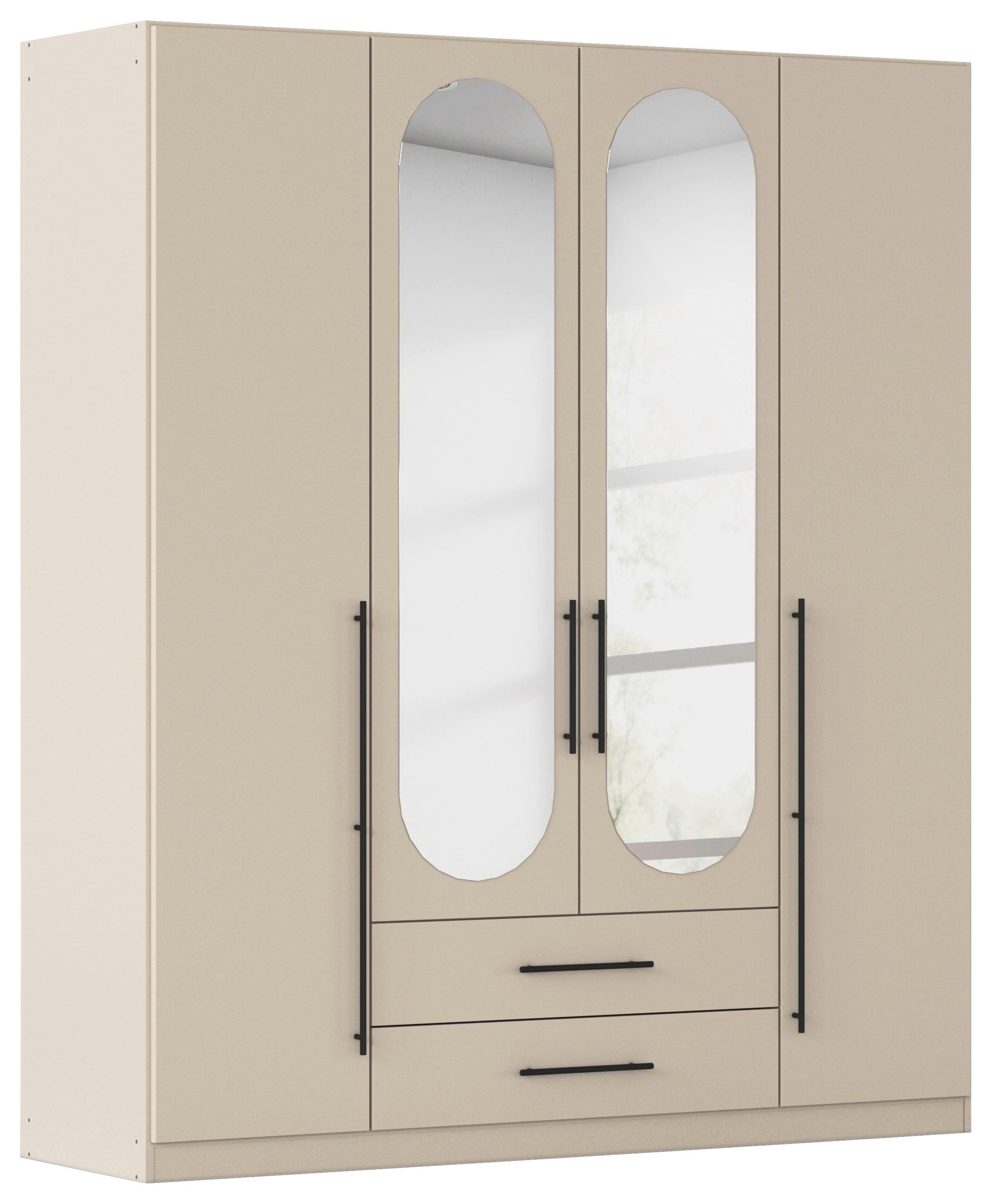 ŠATNÍ SKŘÍŇ S OTOČNÝMI DVEŘMI VERLORA, šířka 181 cm - černá/šampaňská, Konvenční, kov/kompozitní dřevo (181/210/54cm) - Mömax