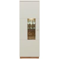 Vitrine Arian B: 50,1 cm Hellgrau/Eiche Ribbeck Dekor - Eichefarben/Hellgrau, MODERN, Glas/Holzwerkstoff (50,1/148,6/37,2cm)