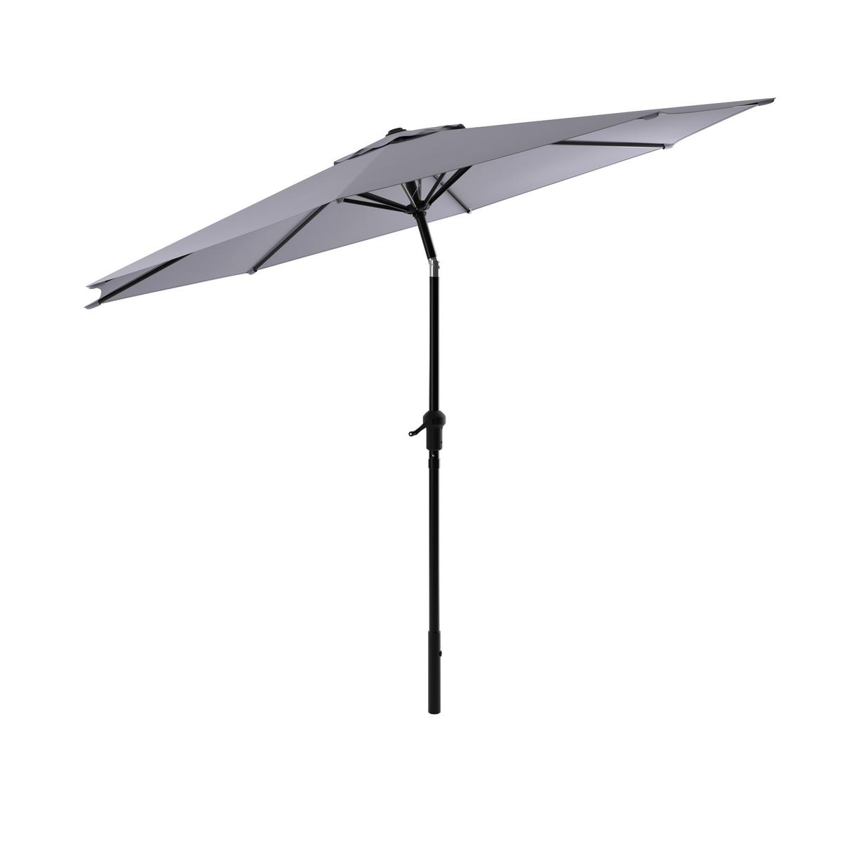 SONNENSCHIRM TROPEA - Dunkelgrau/Hellgrau, MODERN, Textil/Metall (291cm) - Beldano