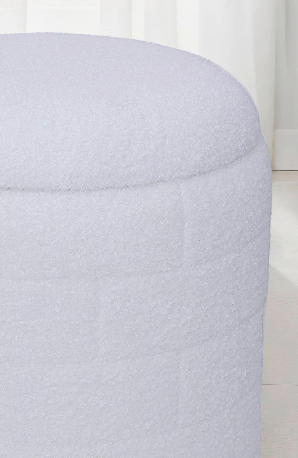 Hocker Weiß B: 40cm - Weiß, Basics, Textil (40/45/40cm) - Livetastic