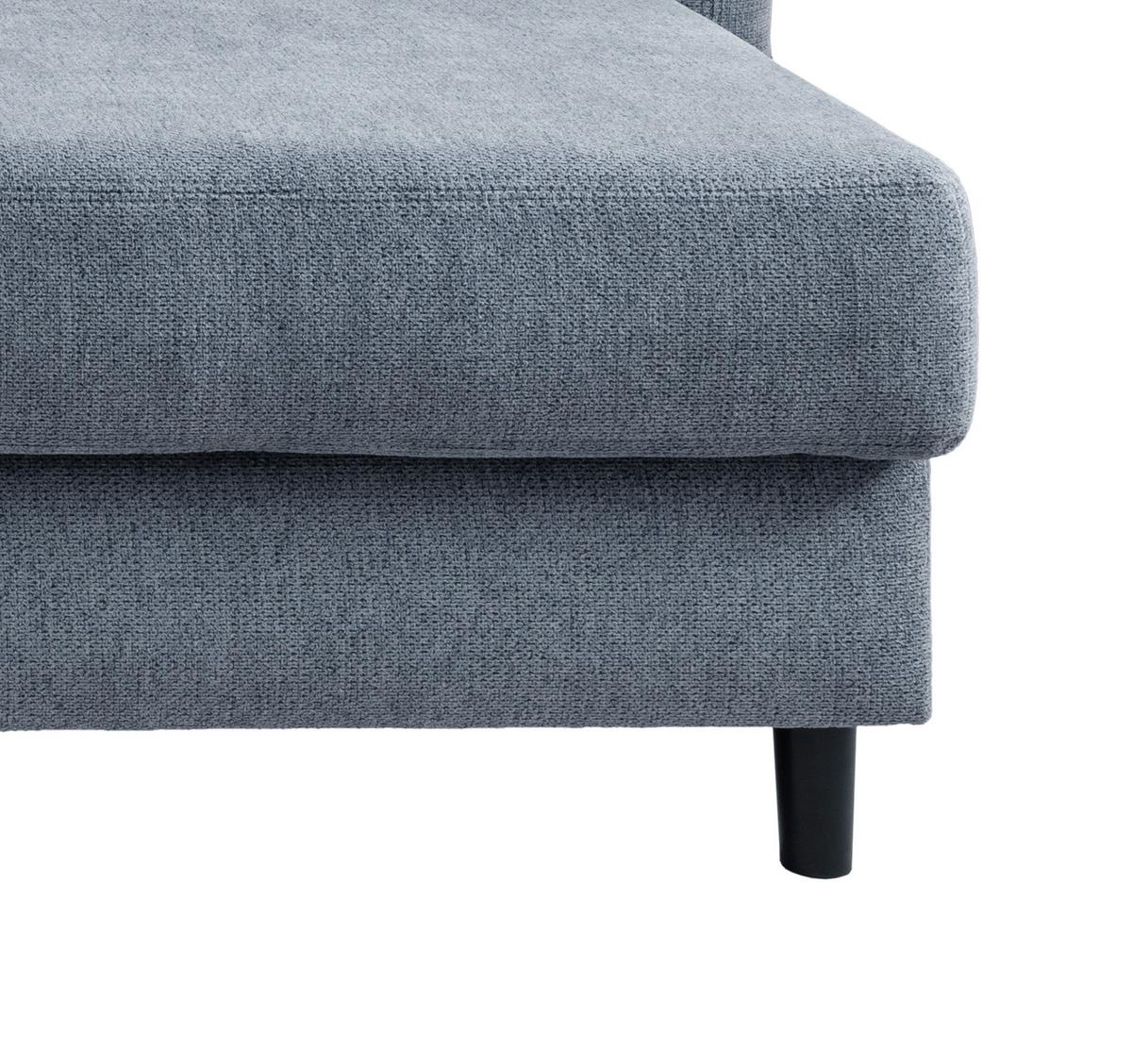 Ecksofa Brizzini Hellblau S: 250-280/176 Cm - Blau/Silberfarben, MODERN, Holz/Textil (250-280/176cm) - Livetastic