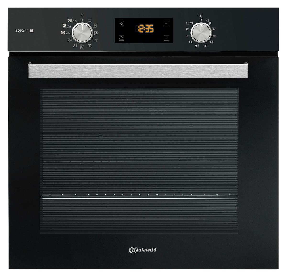 Einbau-Backofen Bak5s B: 59,5 cm Schwarz mit Timer - Schwarz, Basics (59,5/59,5/55,1cm) - Bauknecht