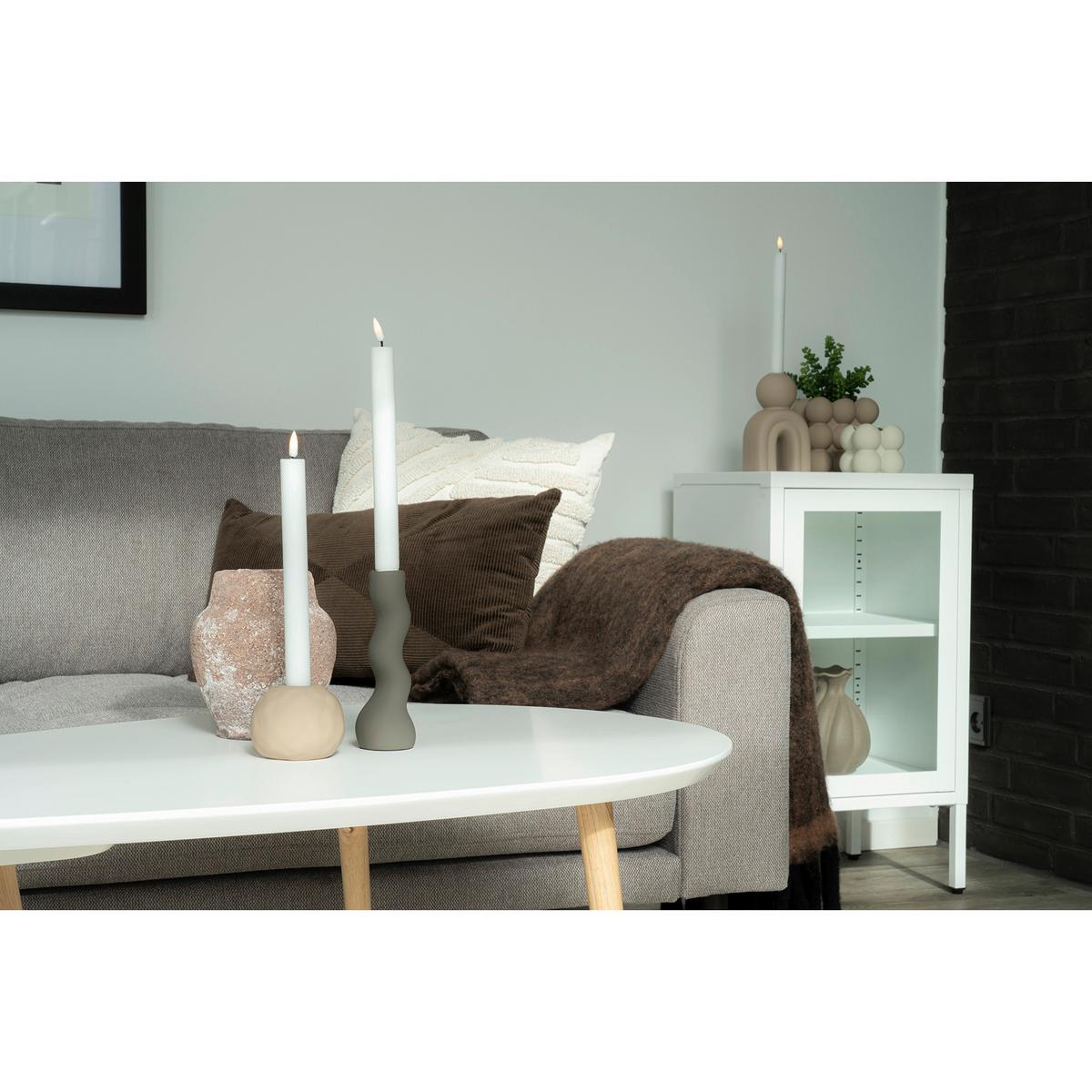 GARDEROBENSCHRANK Dalby Weiß B: 38cm - Transparent/Weiß, Design, Glas/Metall (38/70/35cm) - MID.YOU