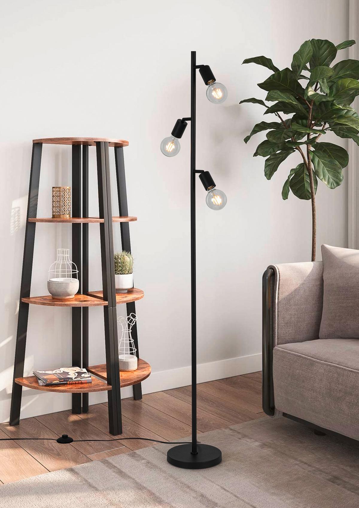 STOJACIA LAMPA STEFAN - čierna, Basics, kov/plast (22/160cm) - Mömax