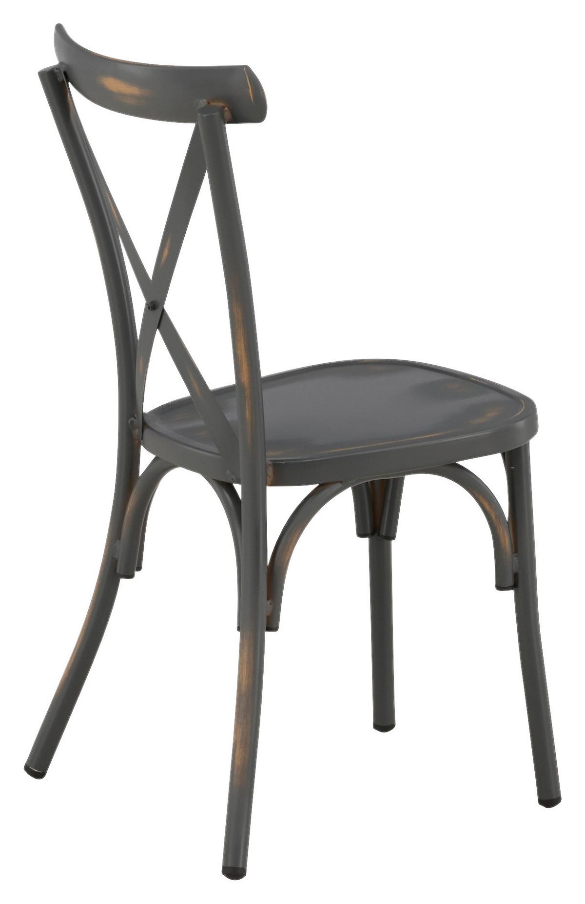 Gartenstuhl-Set Tablas Aluminium - Schwarz, KONVENTIONELL, Metall (48/88/48cm) - Gardenson
