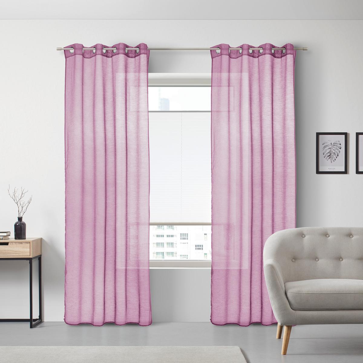 ZÁVĚS S OČKY DOLLY, 140/245 cm - šedá/antracitová, textil (140/245cm) - Modern Living