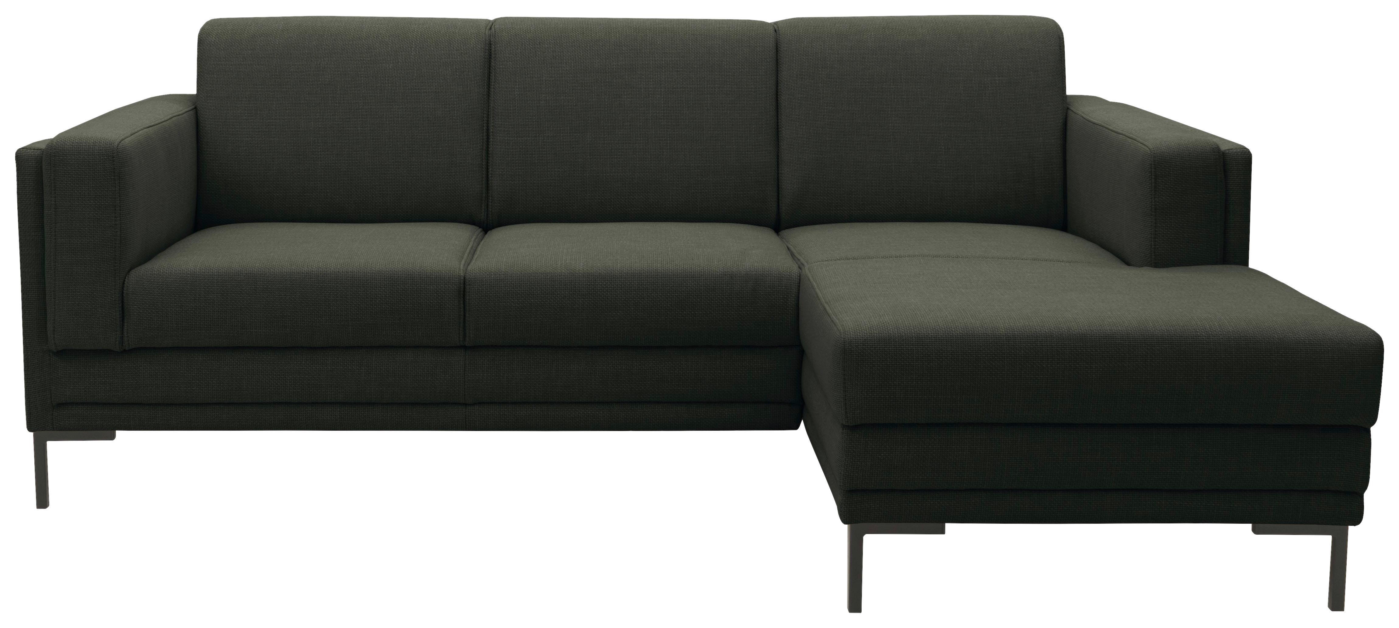 Ecksofa Looks Vii Dunkelgrün - Dunkelgrün/Schwarz, Design, Textil (214/146cm) - LOOKS by W.Joop