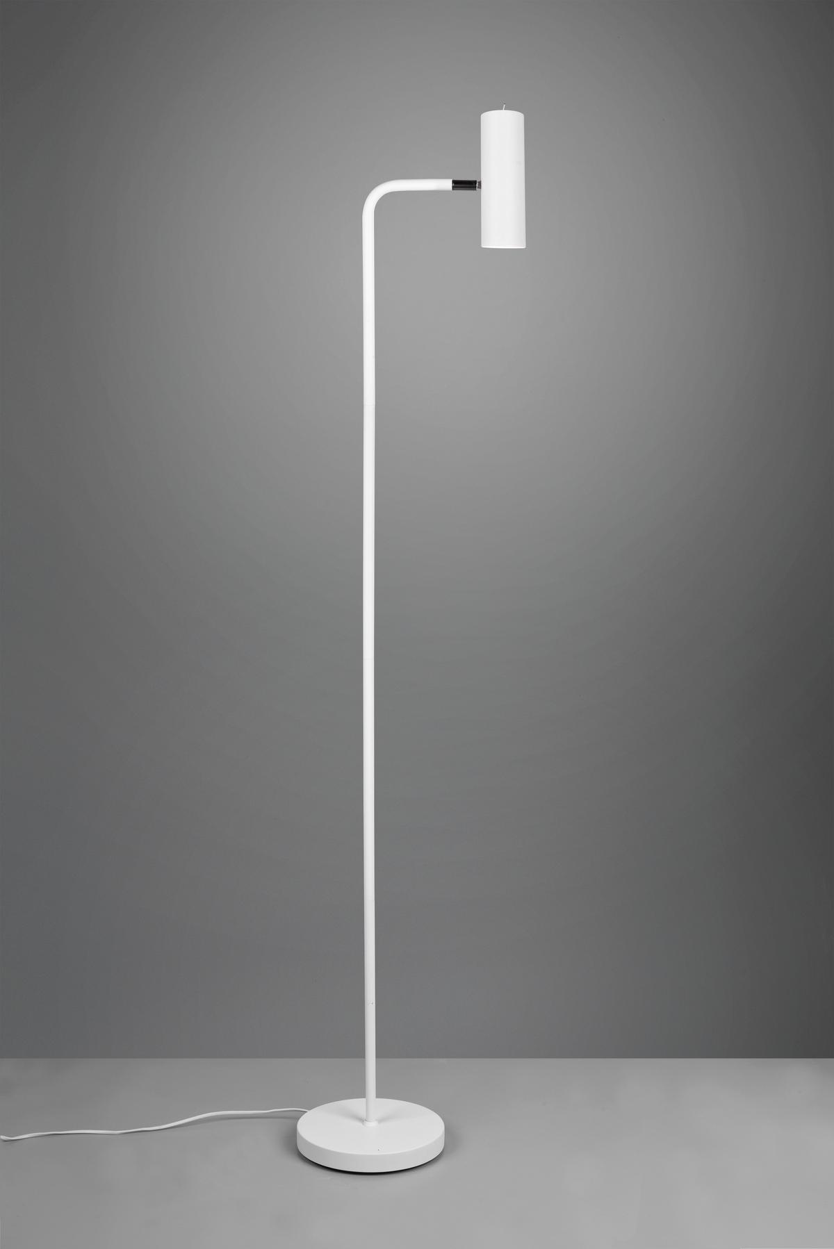 Stehlampe Marley Weiß verstellbar - Weiß, Basics, Metall (23/151cm) - Trio Leuchten