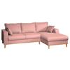 Ecksofa Beata Rosa S: 230x150 cm - Wengefarben/Rosa, Design, Textil (230/150cm) - Livetastic