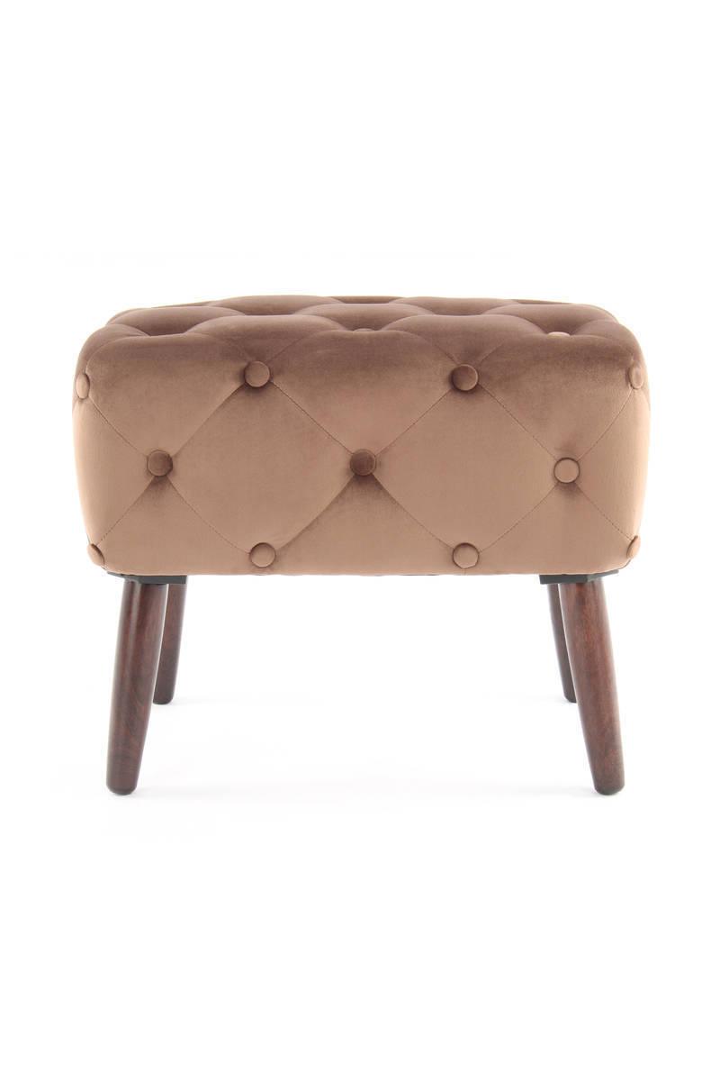 Hocker mit Samtbezug