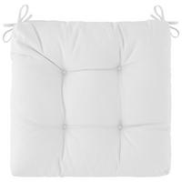 Sedací polštář Elli, 40/40/7cm, bílá - bílá, Konvenční (40/40/7cm) - Mömax