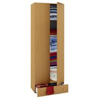 Viacúčelová skriňa VANDOL farby buka - farba buka/čierna, Modern, kompozitné drevo/plast (70/198/39cm) - MID.YOU