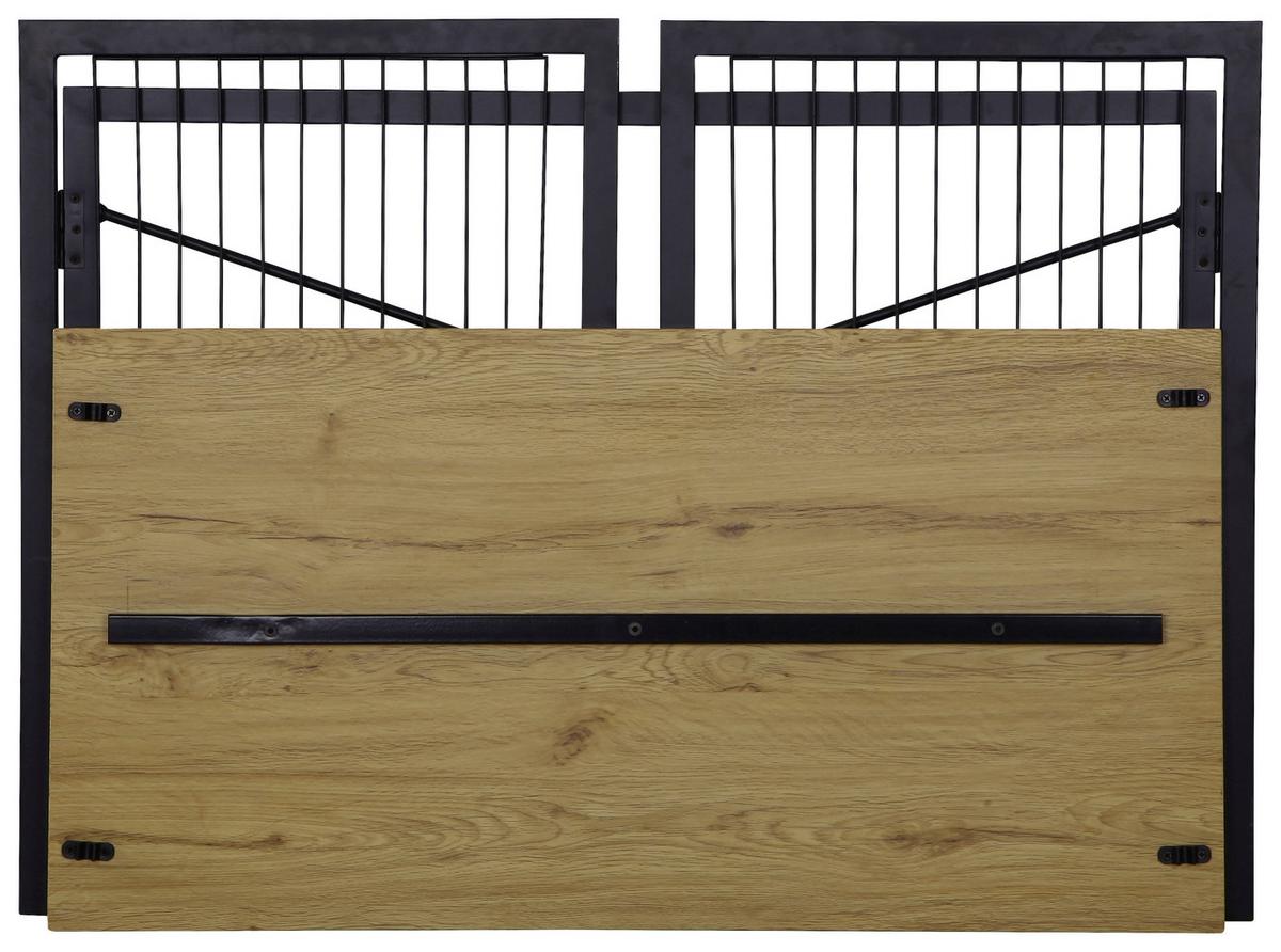 Schreibtisch Klappbar B 100cm H 75cm, Klapp, Eiche/schwarz - Eichefarben/Schwarz, MODERN, Holzwerkstoff/Metall (100/75/50cm)