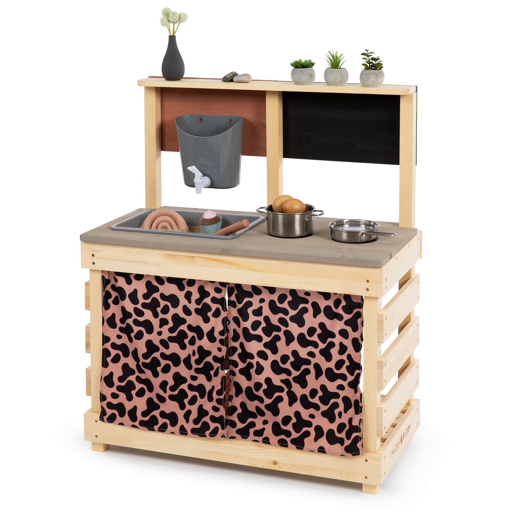 Kinderküche Muddy Buddy® - Birkefarben/Rosa, Basics, Holz (80/40/90cm) - MUDDY BUDDY