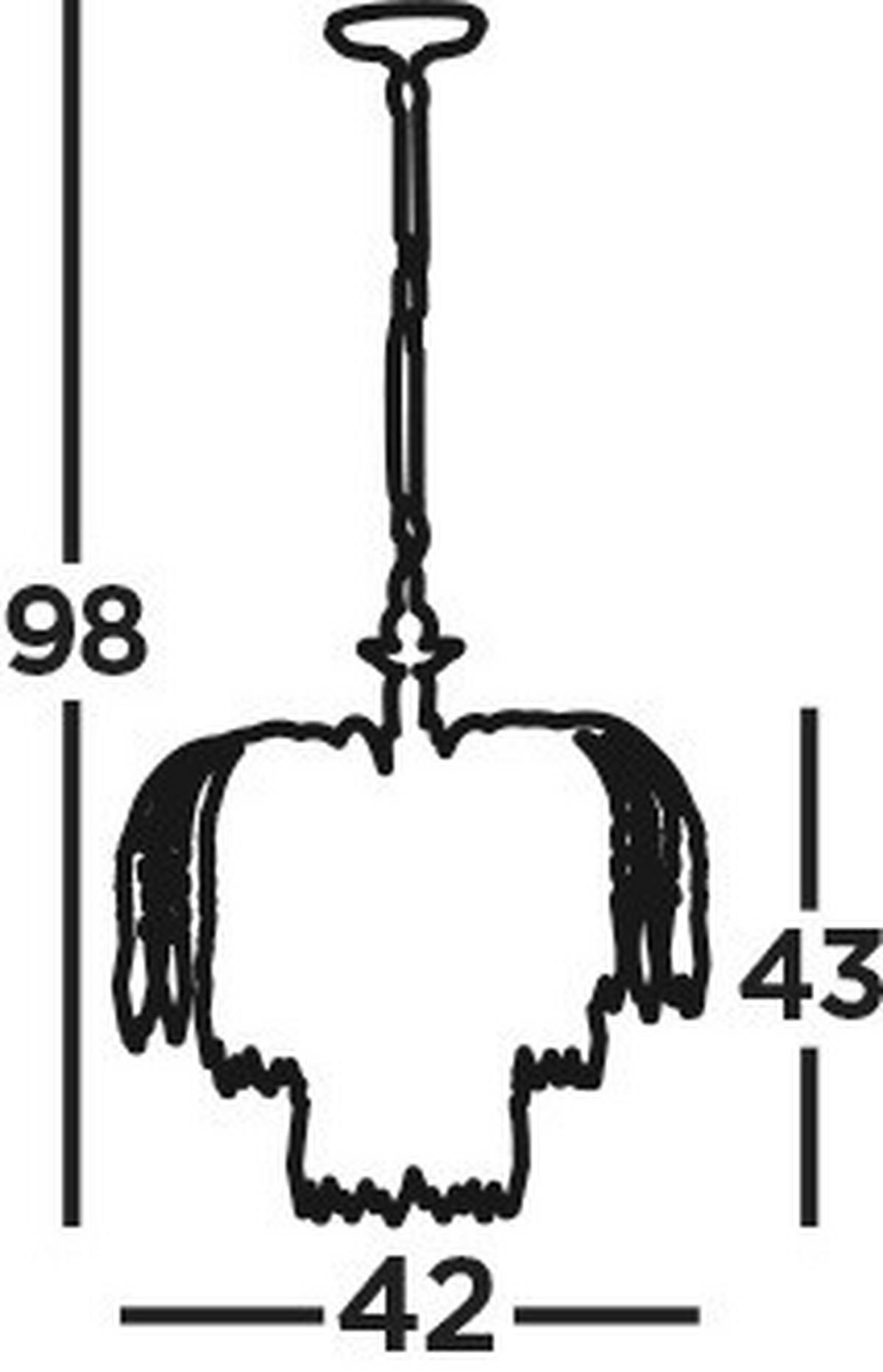 Kristall-hängeleuchte 5173-3 Waterfall - Goldfarben, Design, Glas/Metall (42/98cm)