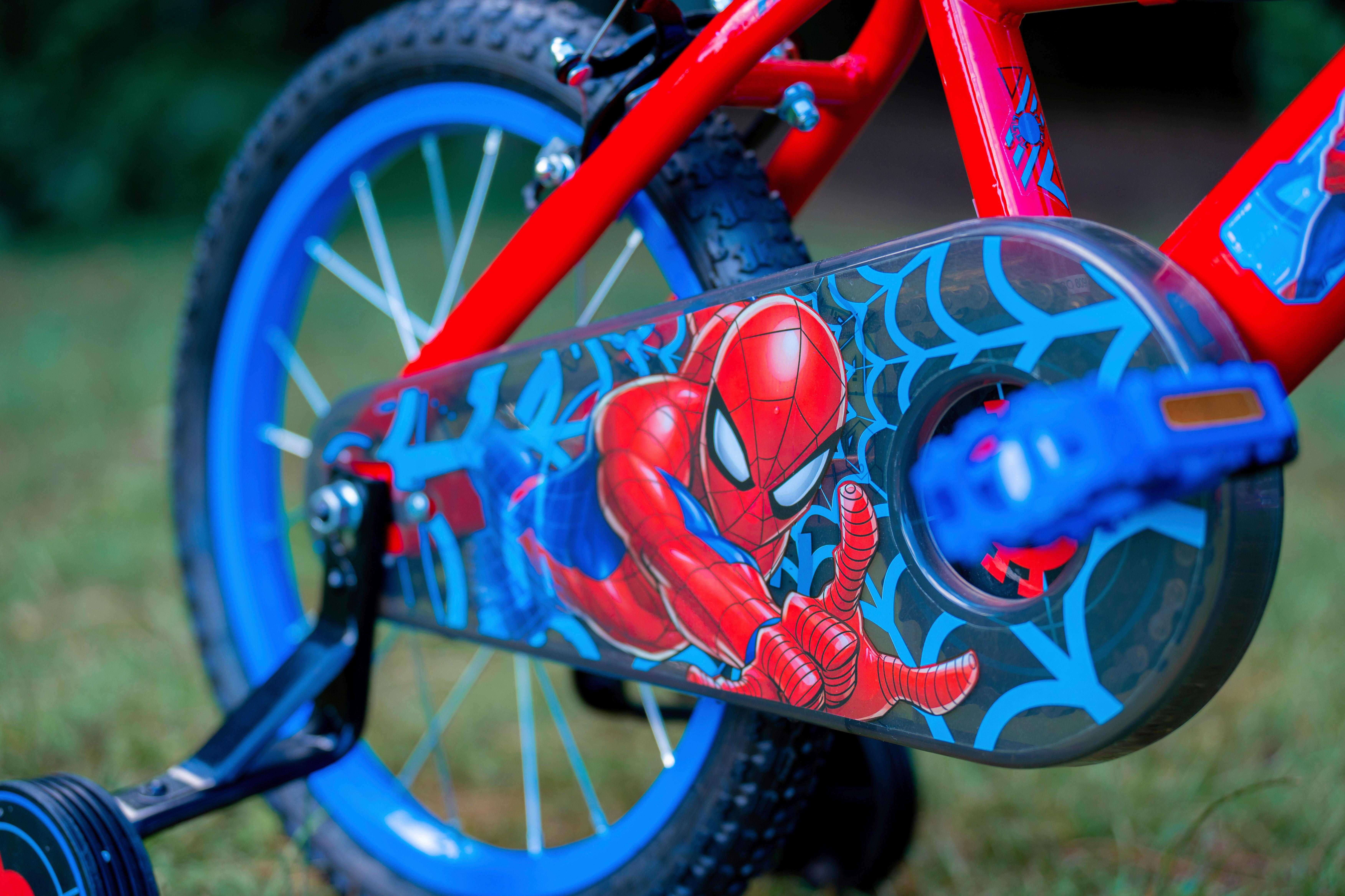 Kinderfahrrad Huffy Spider-Man 16in Bike - Blau/Rot, Basics, Metall (54/86/112cm)