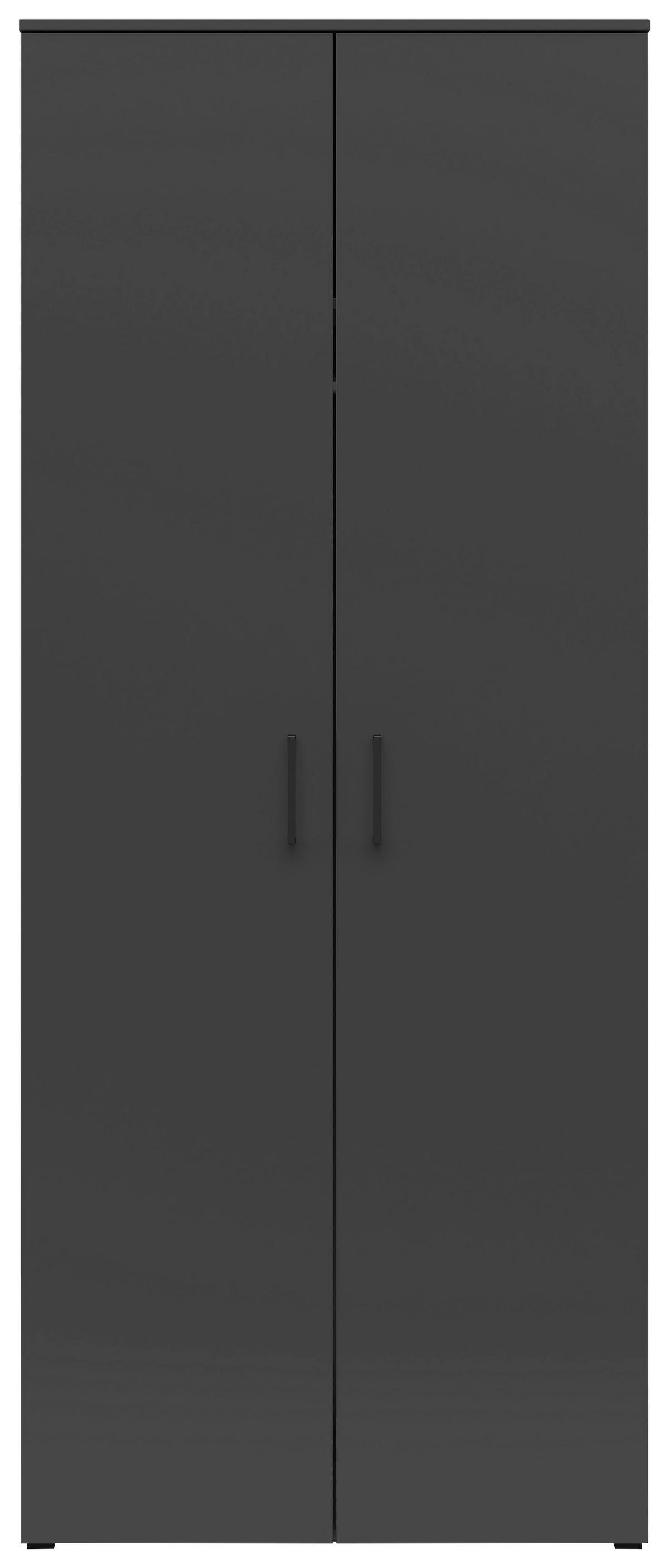Skriňa MULTISTAURAUM š: 80 cm - čierna/grafitová, Modern, kompozitné drevo/plast (80/195/52cm)