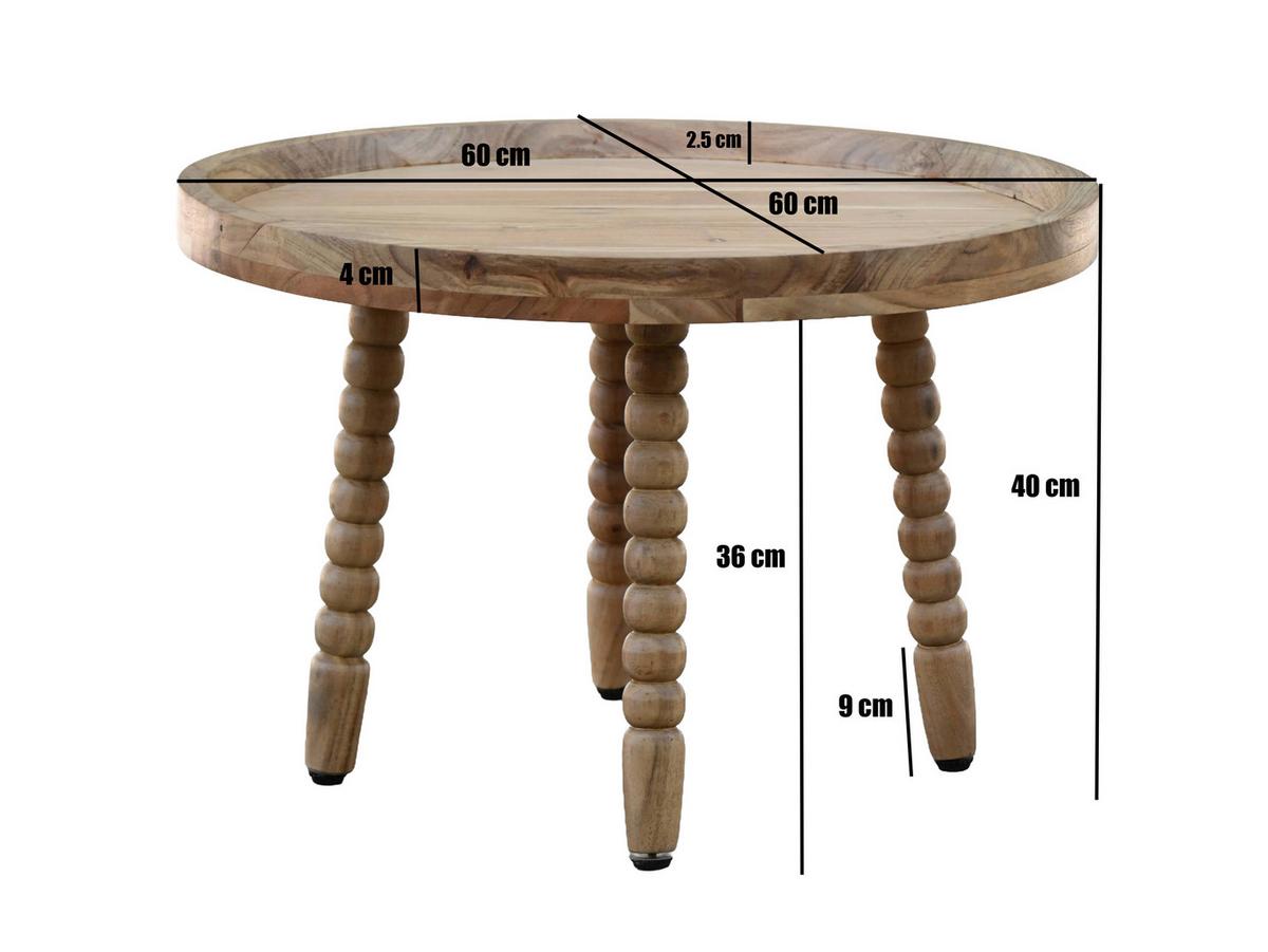 KONFERENČNÍ STOLEK AKACIA - barvy akácie, Design, dřevo (60/60/40cm) - Livetastic