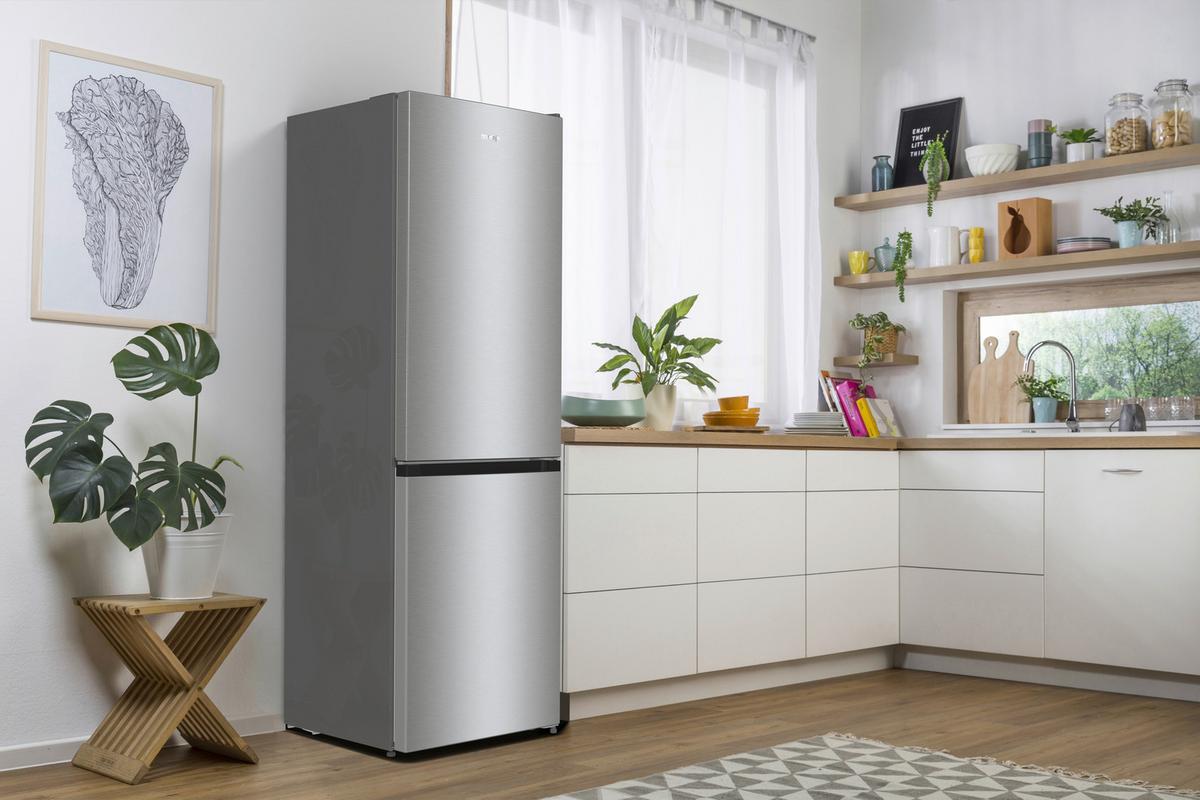 Kühl-gefrier-kombination Nfb612csxl4 - Edelstahlfarben, Basics, Glas/Kunststoff (60/185/59,2cm) - Gorenje
