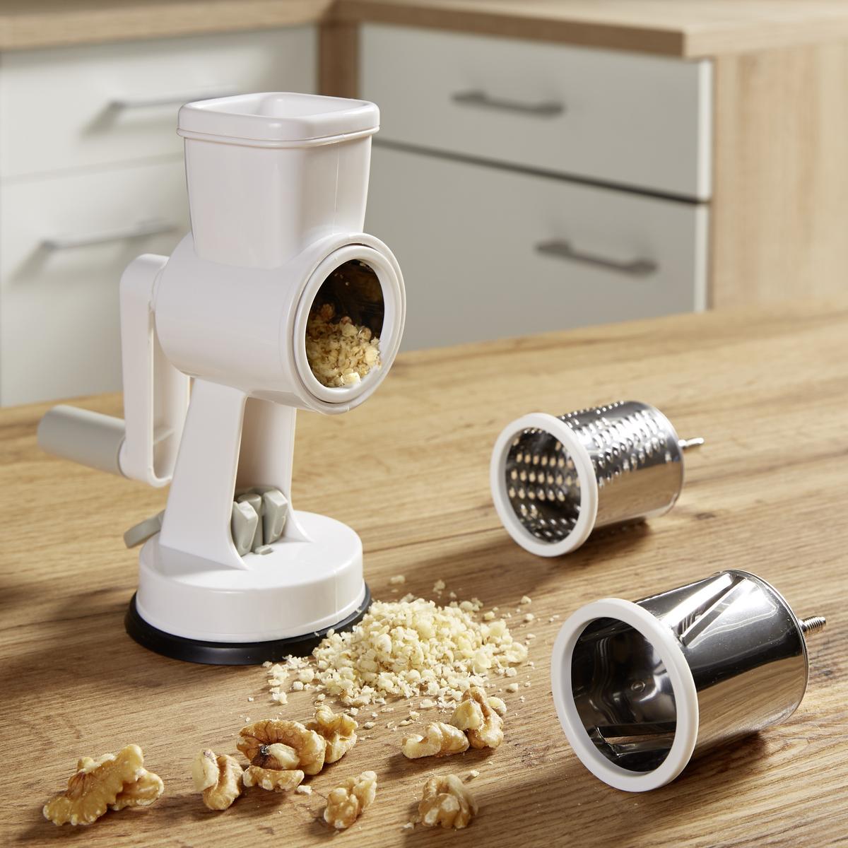 Nuss- und Gemüsemühle Aus Kunststoff Teresa L: ca. 19 cm - Weiß, KONVENTIONELL, Kunststoff/Metall (19/10/20cm) - Leifheit