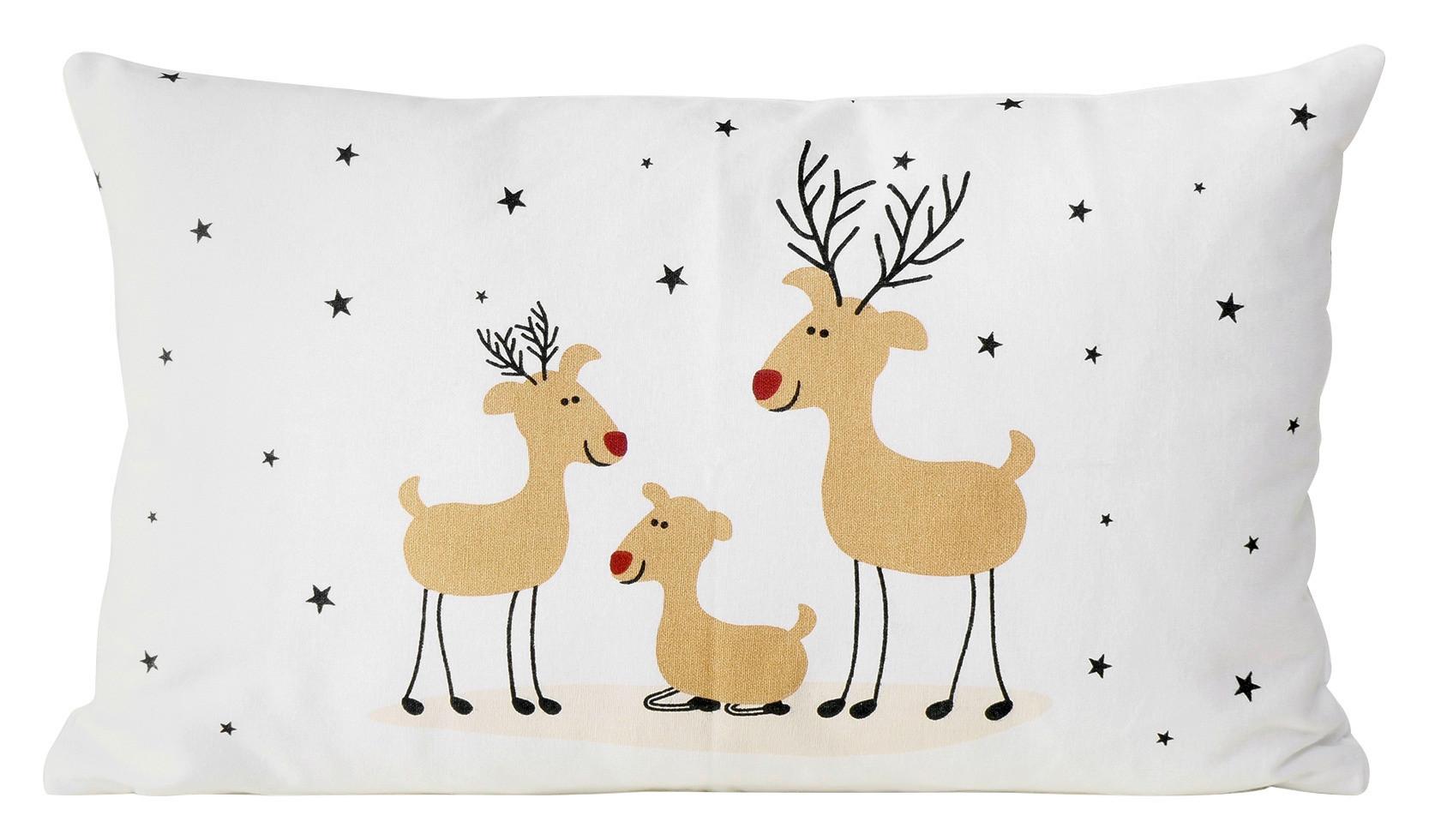 DEKORAČNÍ POLŠTÁŘ TIMBA - bílá, textil (50/30cm) - Mömax