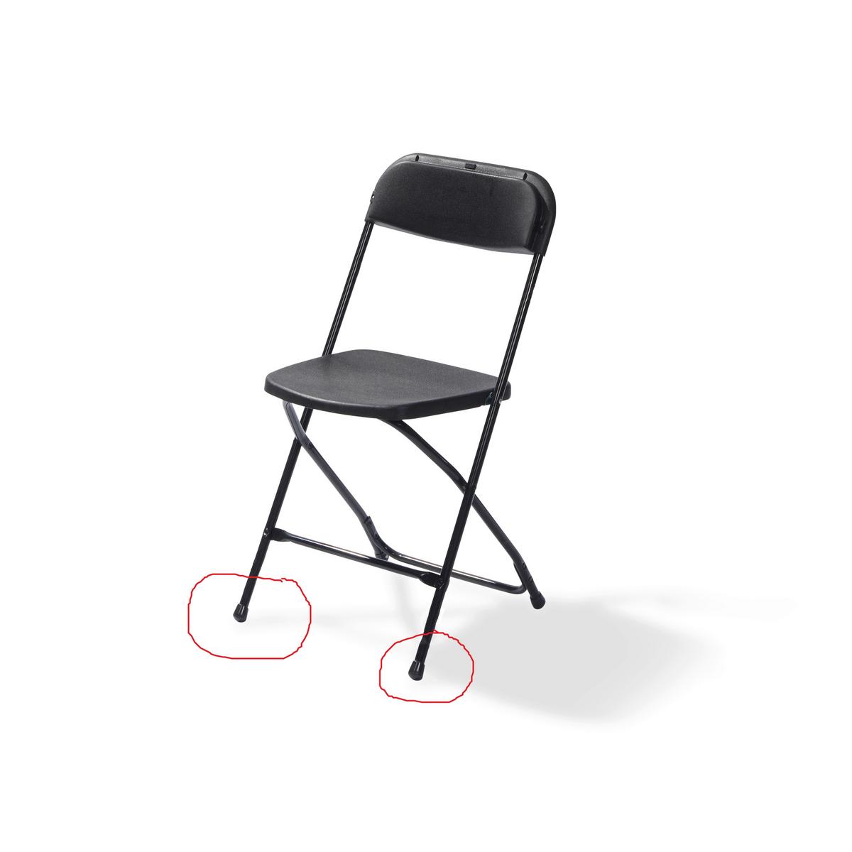 Klappsessel-set 7x Budget Klappstuhl - Schwarz, LIFESTYLE, Kunststoff/Metall (43/80/49cm)