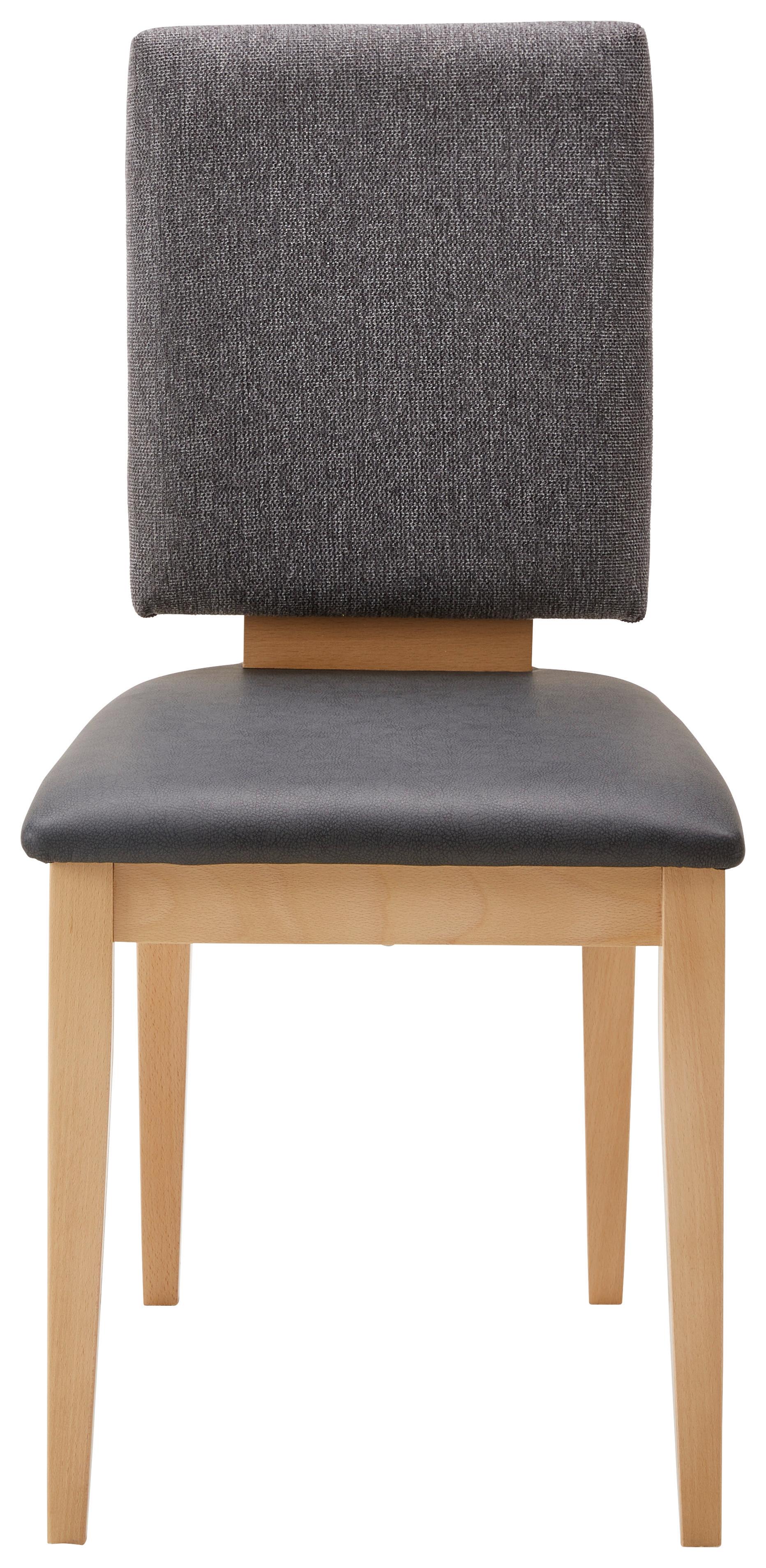 Vierfußstuhl Verona Anthrazit Gepolstert - Anthrazit/Eiche Artisan, KONVENTIONELL, Holzwerkstoff/Textil (46/90/51cm)