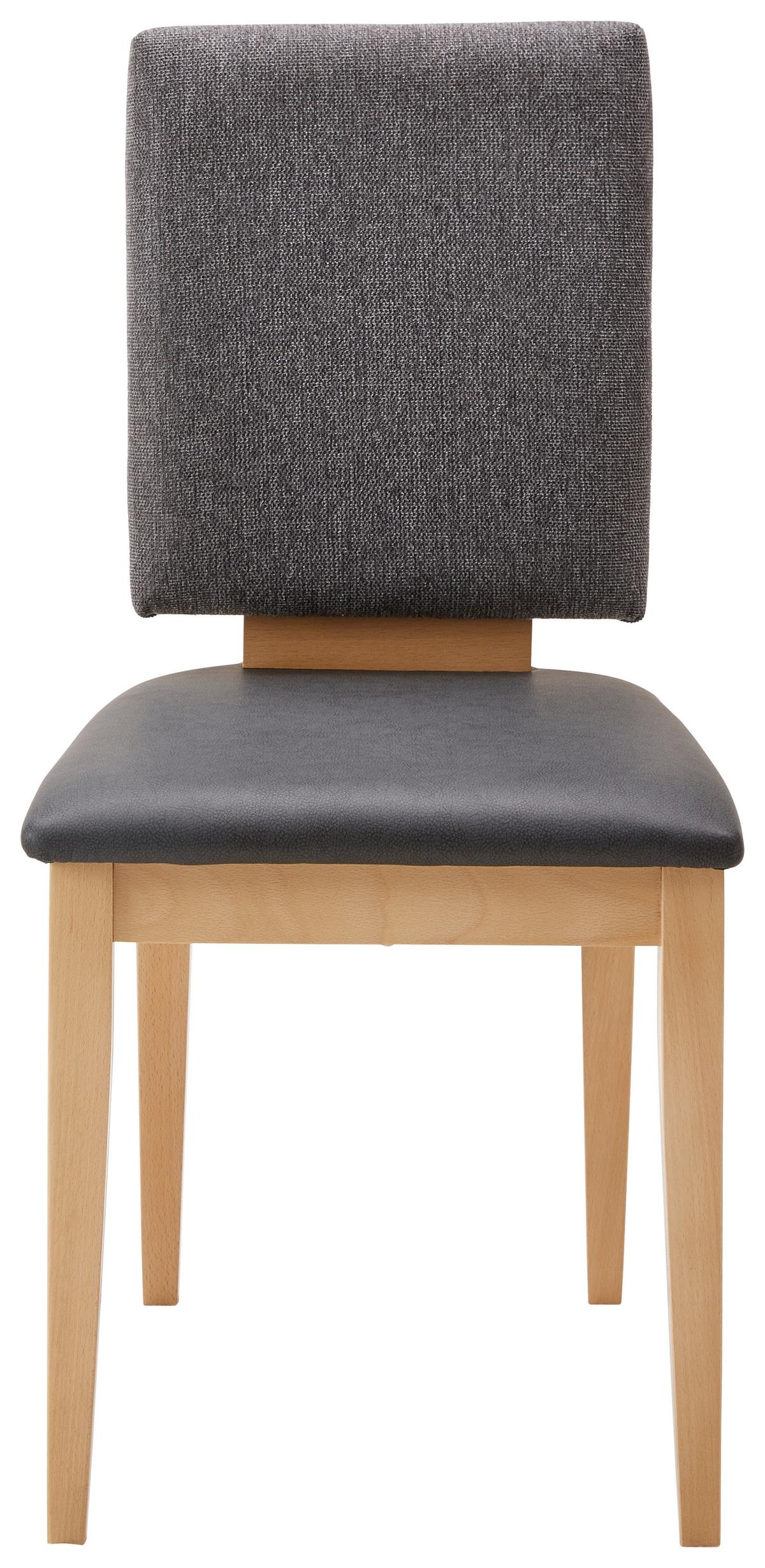 Vierfußstuhl Verona Anthrazit Gepolstert - Anthrazit/Eiche Artisan, KONVENTIONELL, Holzwerkstoff/Textil (46/90/51cm)
