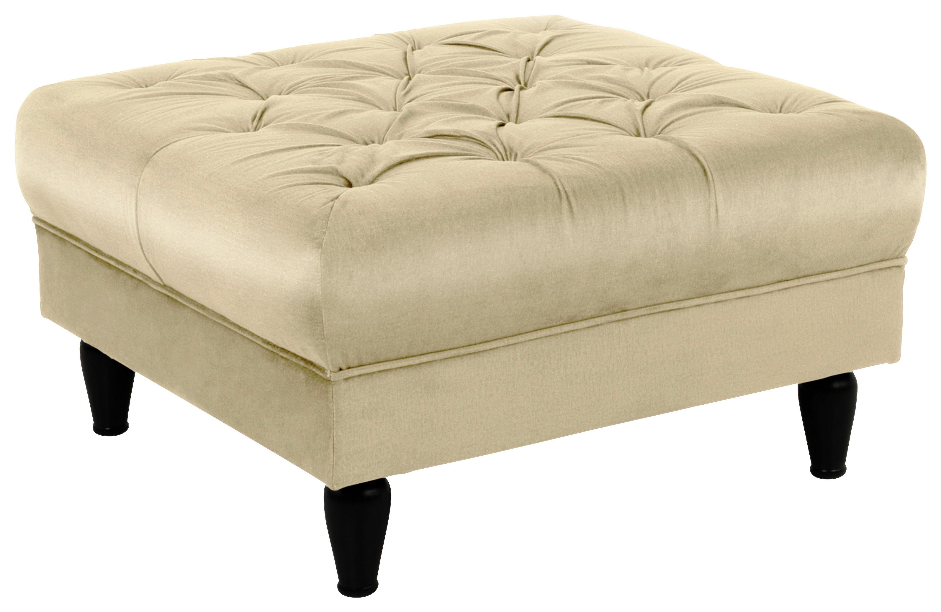 Hocker Cupido - Beige/Schwarz, Design, Textil (82/44/82cm) - MID.YOU