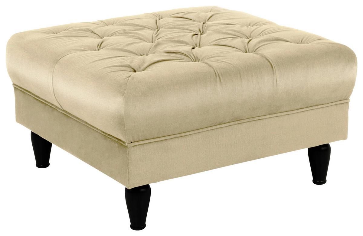 Hocker Cupido - Beige/Schwarz, Design, Textil (82/44/82cm) - MID.YOU