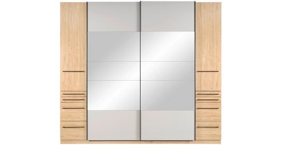 Schwebetürenschrank + Spiegel B: 274cm Ondega Eiche Dekor - Eichefarben, KONVENTIONELL, Holzwerkstoff (274/242,2/61cm) - Ondega
