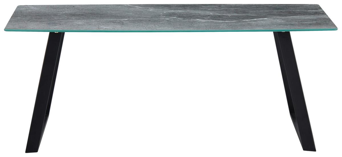 Couchtisch mit Glasplatte Living Schwarz - Anthrazit/Schwarz, MODERN, Glas/Metall (105/40/60cm)