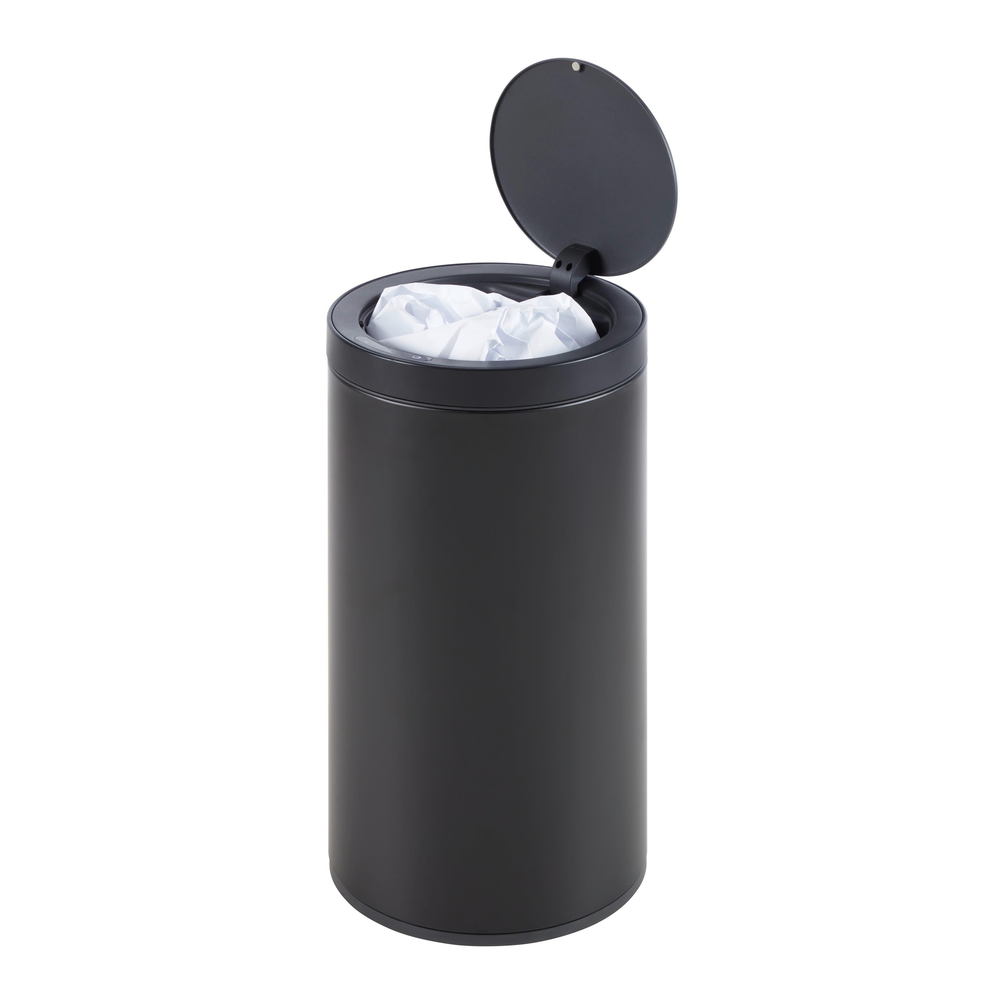 Odpadkový kôš SENSOR, 40L - čierna, Modern, kov/plast (31/63cm) - Mömax