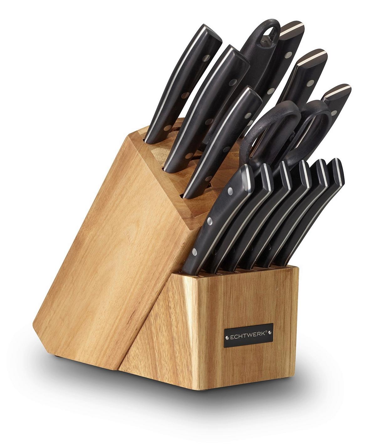 SADA NOŽŮ ECHTWERK MESSERBLOCK-SET - barvy stříbra, Trend, kov (24,8/13,2/36cm) - Echtwerk