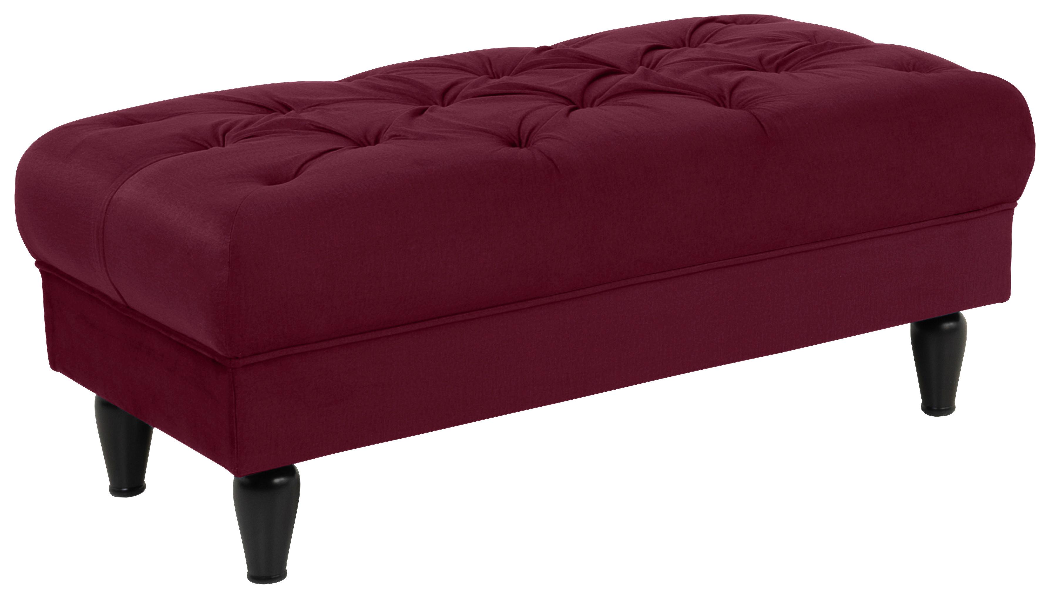 HOCKER CUPIDO - Rot/Schwarz, Design, Textil (110/44/56cm) - MID.YOU