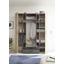 Drehtürenschrank mit Spiegel 159,6cm Chicago, Eiche Dekor - Eichefarben/Anthrazit, Basics, Glas/Holzwerkstoff (159,3/196,3/53,5cm) - MID.YOU Drehtürenschrank mit Spiegel 159,6cm Chicago, Eiche Dekor - Eichefarben/Anthrazit, Basics, Glas/Holzwerkstoff (159,3/196,3/53,5cm) - MID.YOU
