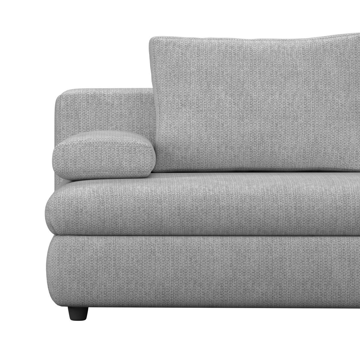 3-sitzer-sofa Mit Schlaffunktion Olso Hellgrau - Hellgrau, Trend, Holz/Kunststoff (205/72/100cm)