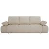Schlafsofa Madox Beige B: 255 cm - Beige/Schwarz, Design, Textil (255/89/109cm) - MID.YOU