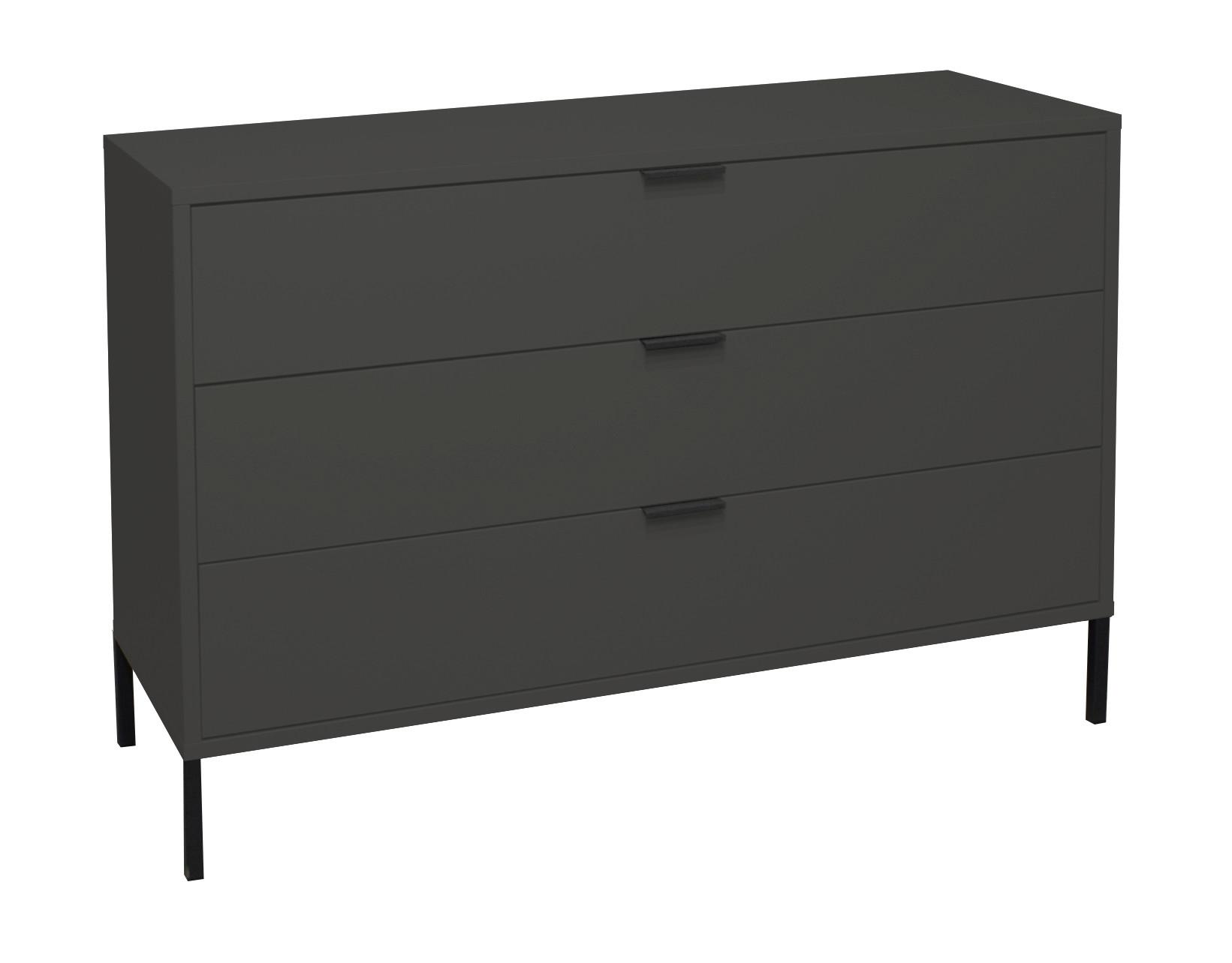 Komoda Bounty - antracitová, Moderný (119/67/45cm) - Premium Living