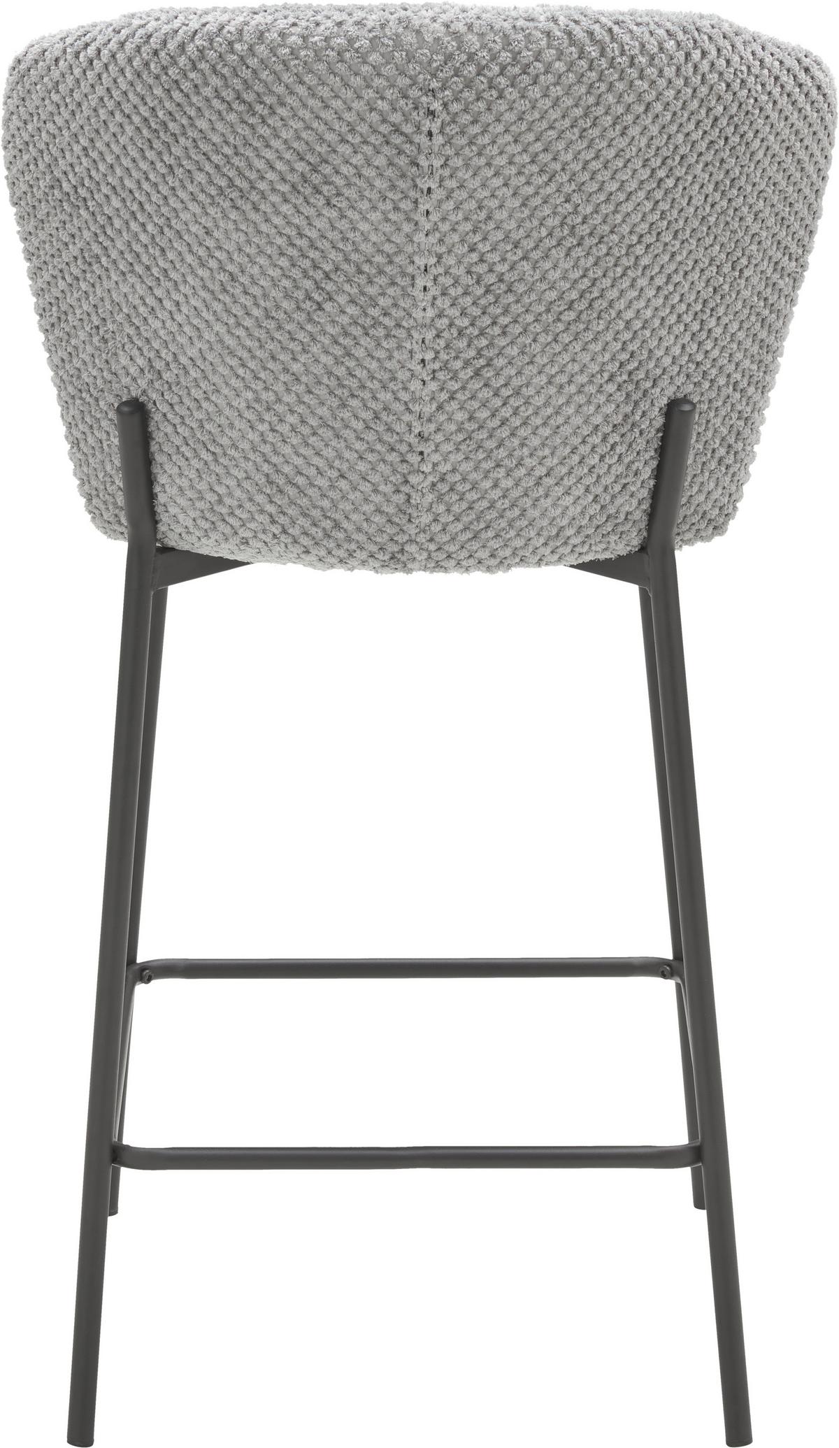 Barhocker Paris - Schwarz/Grau, LIFESTYLE, Holz/Textil (55/101/59cm) - Livetastic