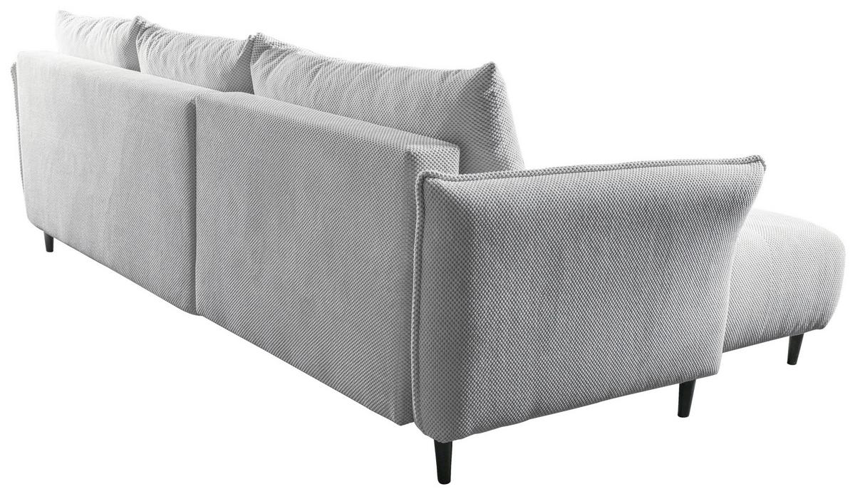 Ecksofa Monte Carlo Hellgrau S: 290x160 cm - Schwarz/Grau, Trend, Holz/Holzwerkstoff (290/160cm)
