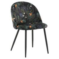 Stuhl-Set Velvet - Schwarz, Design, Textil/Metall (50/77/48cm) - Livetastic