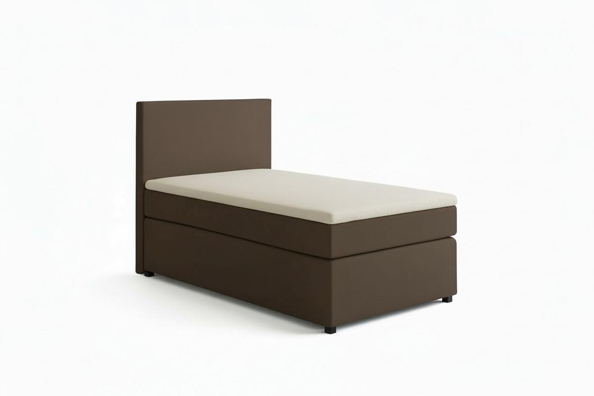 Boxspringbett Togo 90 90x200 Braun - Schwarz/Braun, MODERN, Holzwerkstoff/Textil (90/200cm) - MID.YOU