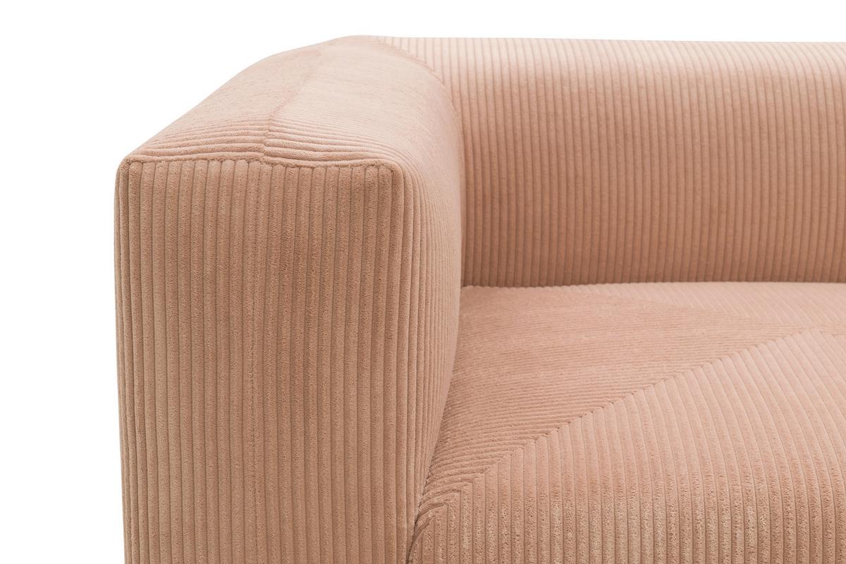 Sofaelement Rosa, Roségold B: 108 cm - Roségold/Schwarz, Design, Textil (108/69/108cm) - MID.YOU