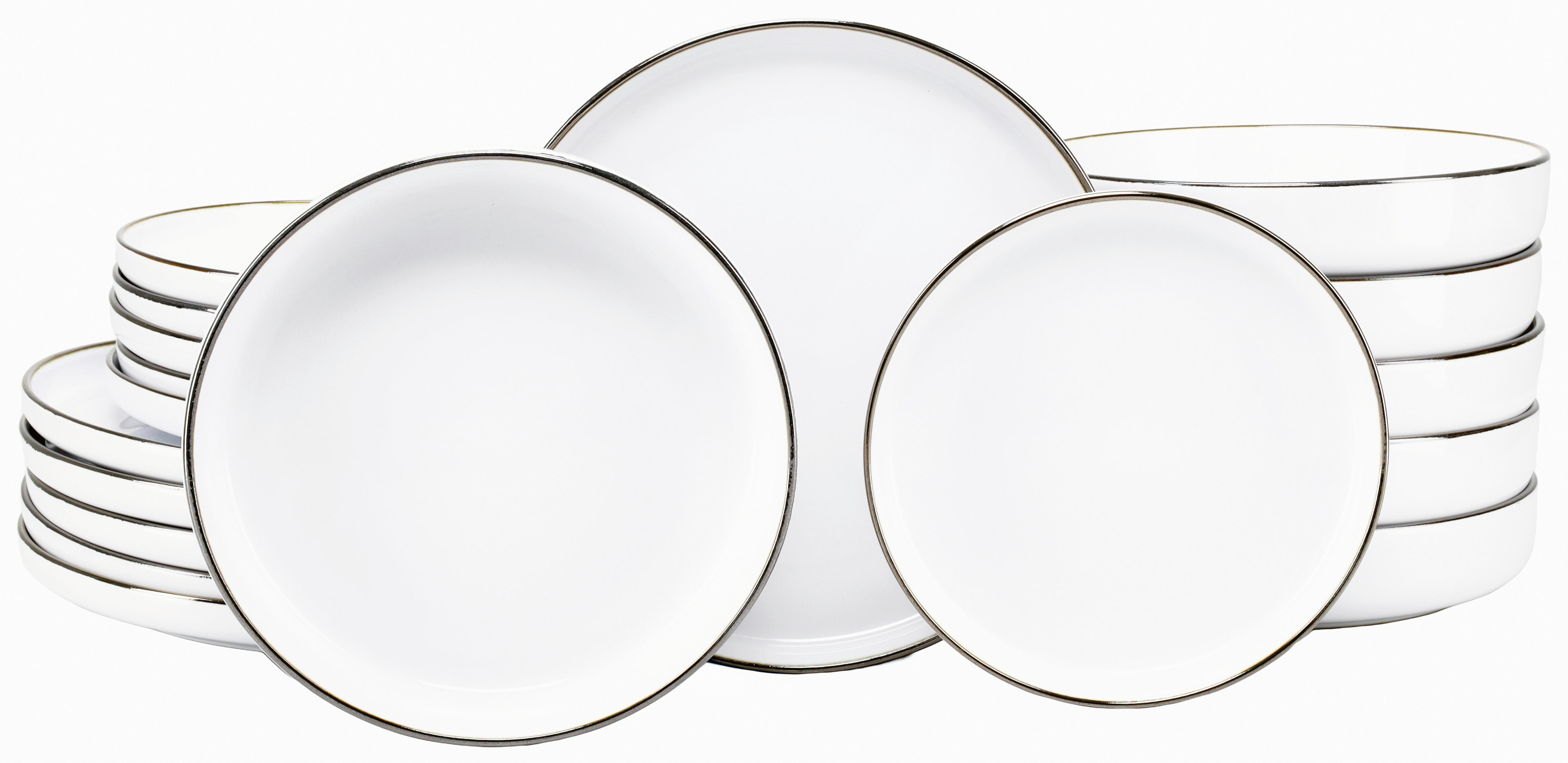 TAFELSERVICE 24797 NORDIC FESTIVE WEISS - Goldfarben/Weiß, Basics, Keramik - Creatable