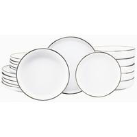 JÍDELNÍ SOUPRAVA 24797 NORDIC FESTIVE WEISS - bílá/barvy zlata, Basics, keramika - Creatable