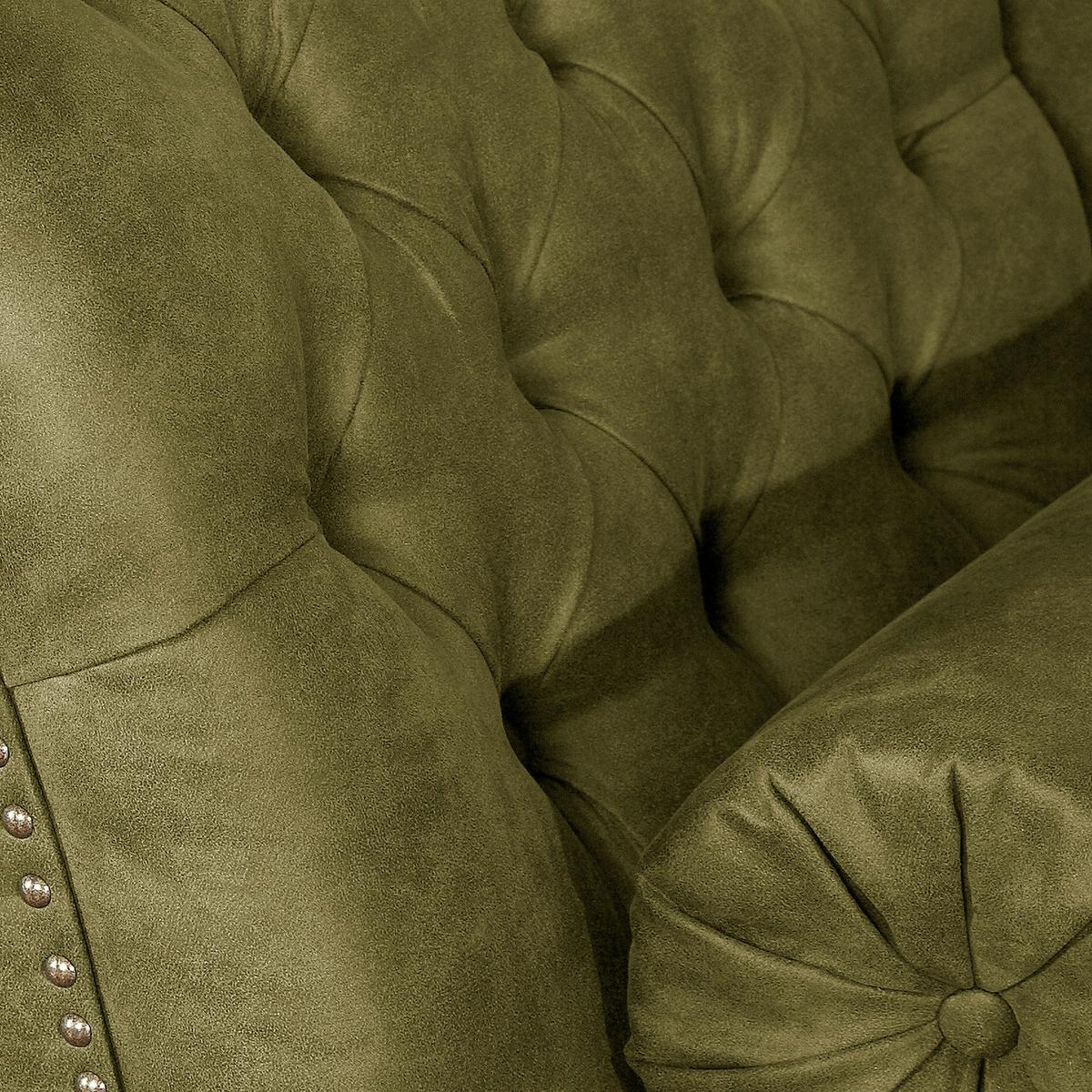 Récamiere Pako Olivgrün B: 185cm - Braun/Olivgrün, Design, Textil (185/93/75cm) - Livetastic