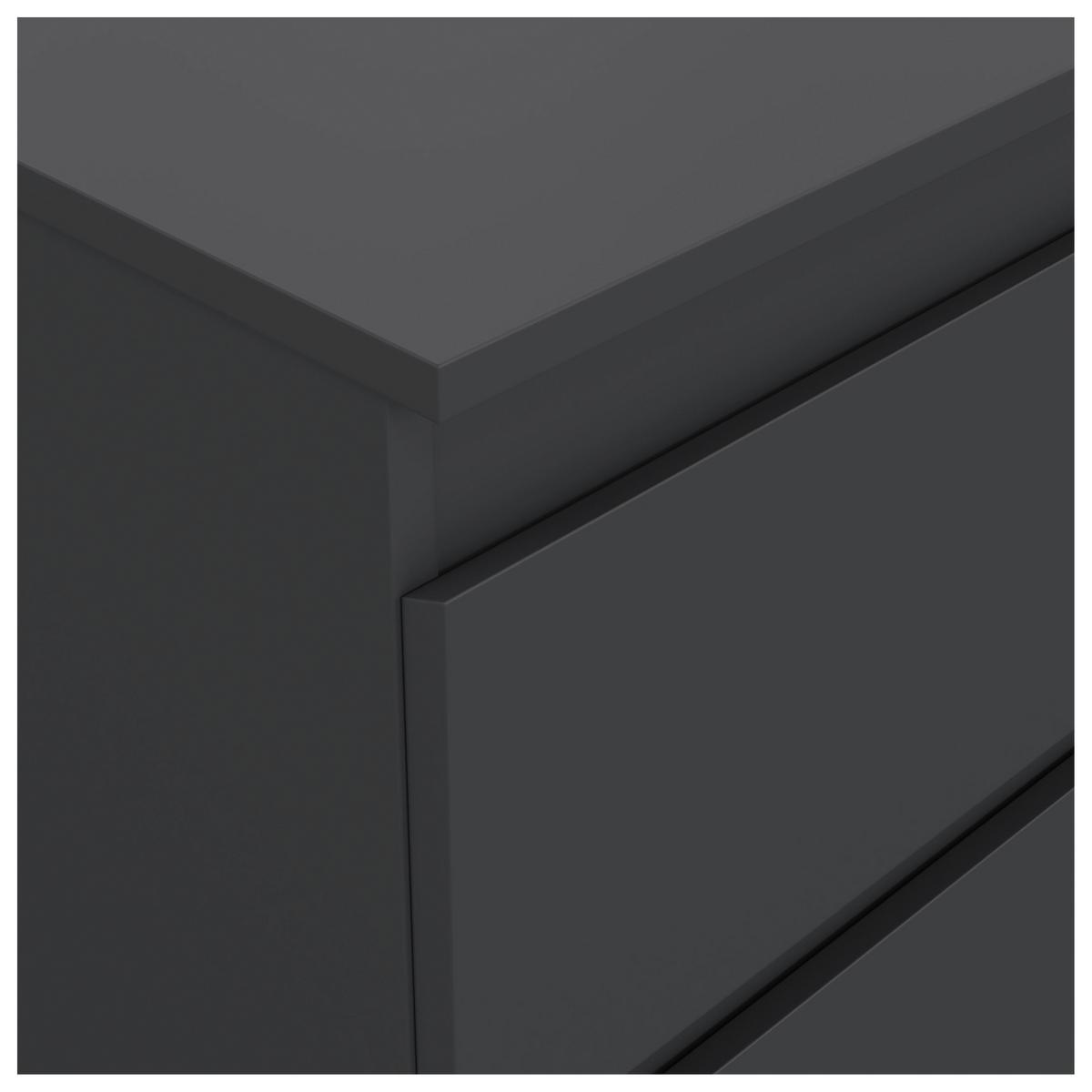 Kommode Mara 2 Anthrazit B: 77 cm - Anthrazit/Weiß, Trend, Holz (77/80,4/42cm)