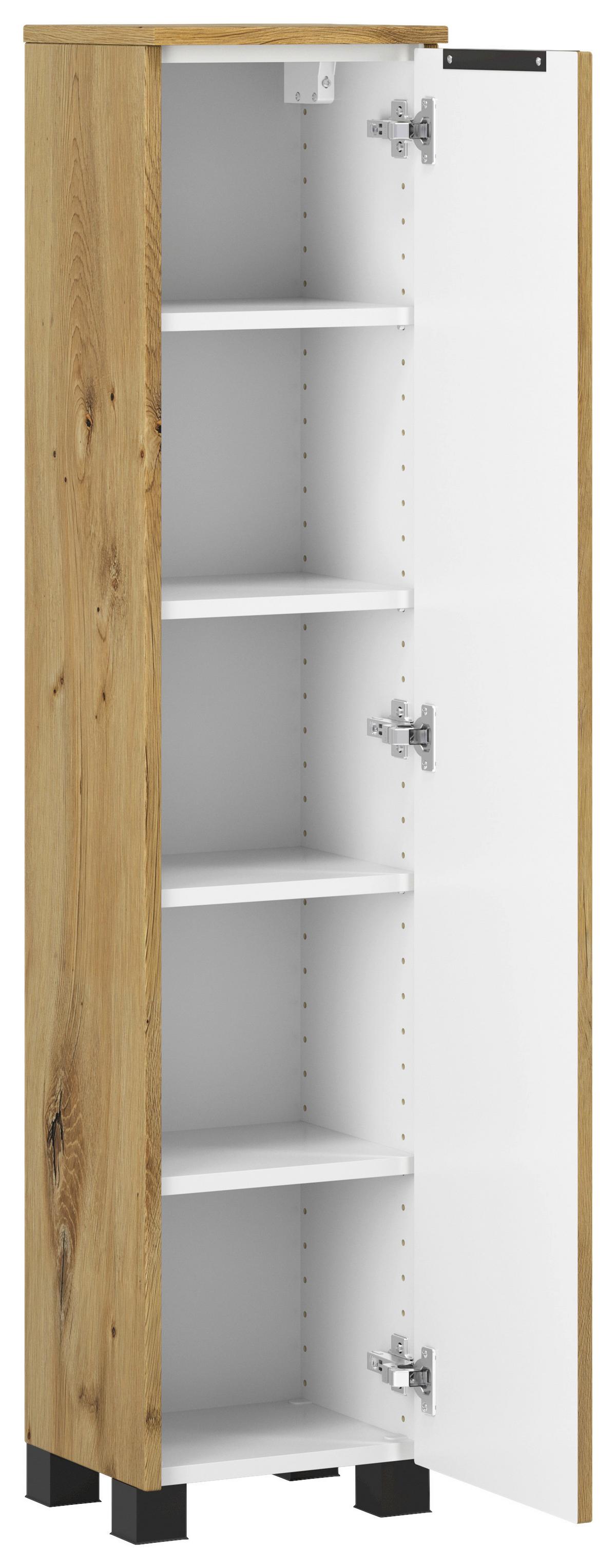 Midischrank Sevilla Eiche Artisan Dekor - Schwarz/Eiche Artisan, MODERN, Holzwerkstoff (30/130/35cm) - Held